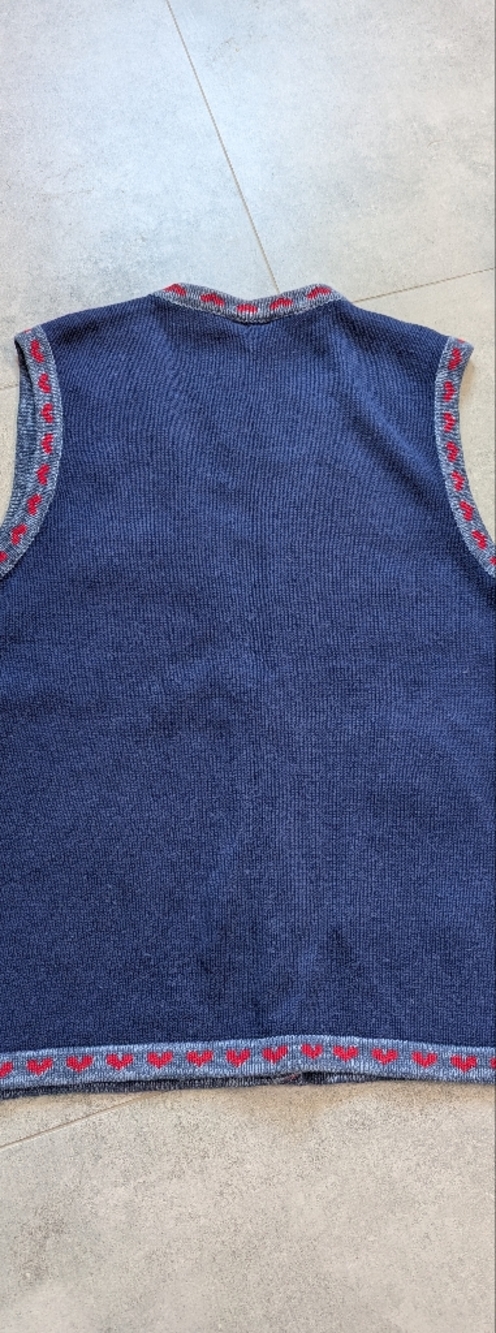Vintage Koret Christmas Sweater Vest Small Ramie Cotton Holiday Novelty Knit - Picture 5 of 9